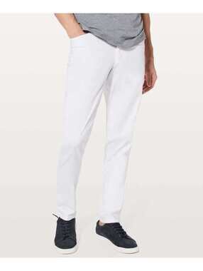 Lululemon Men's White ABC Pant Slim - Size 34